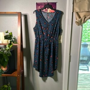 CLOSET CLOSING!! Teal Animal Patterned Dress